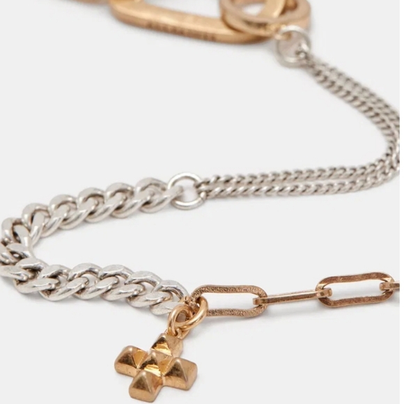 ALL SAINTS Emory Mixed Chain Necklace - Picture 3 of 5